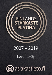 Finlands Starkaste Platina certifikat Levanto